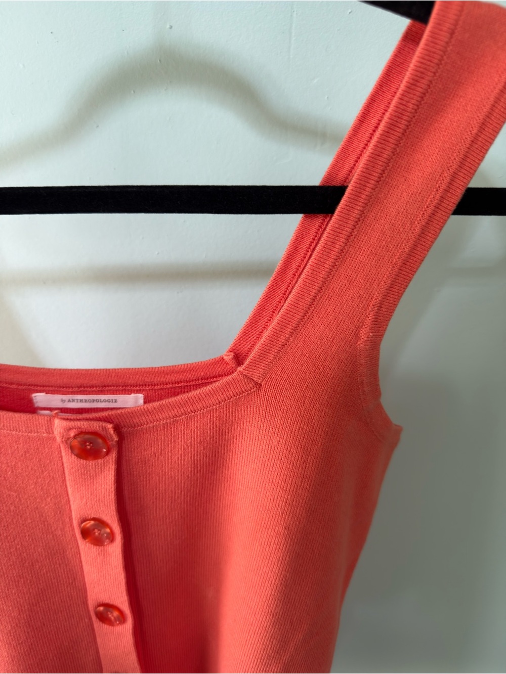 Anthropologie Women's Coral Button-Front Knit Tank Top Size XS - Picture 3 of 9